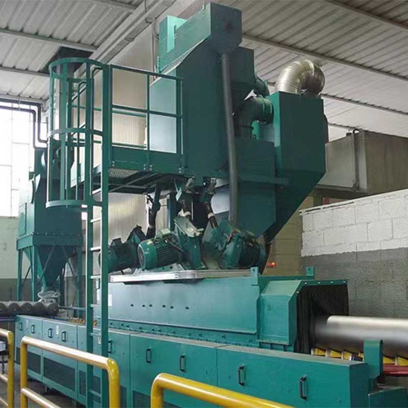 Gas Cylinder Steel External Pipe Bar Shot Blasting Machine for Pipe Cleaning